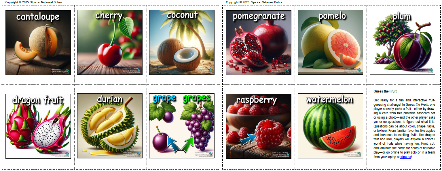 Flashcard Set Guess the Fruit